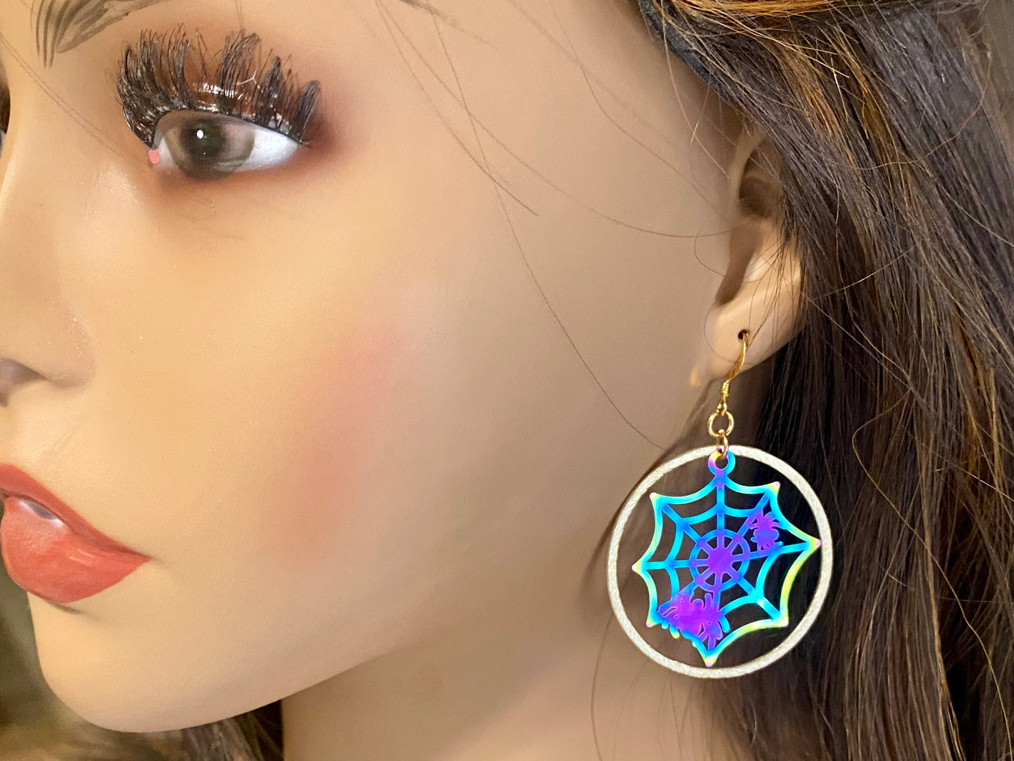 Spider hoop earrings item#s1123-e13