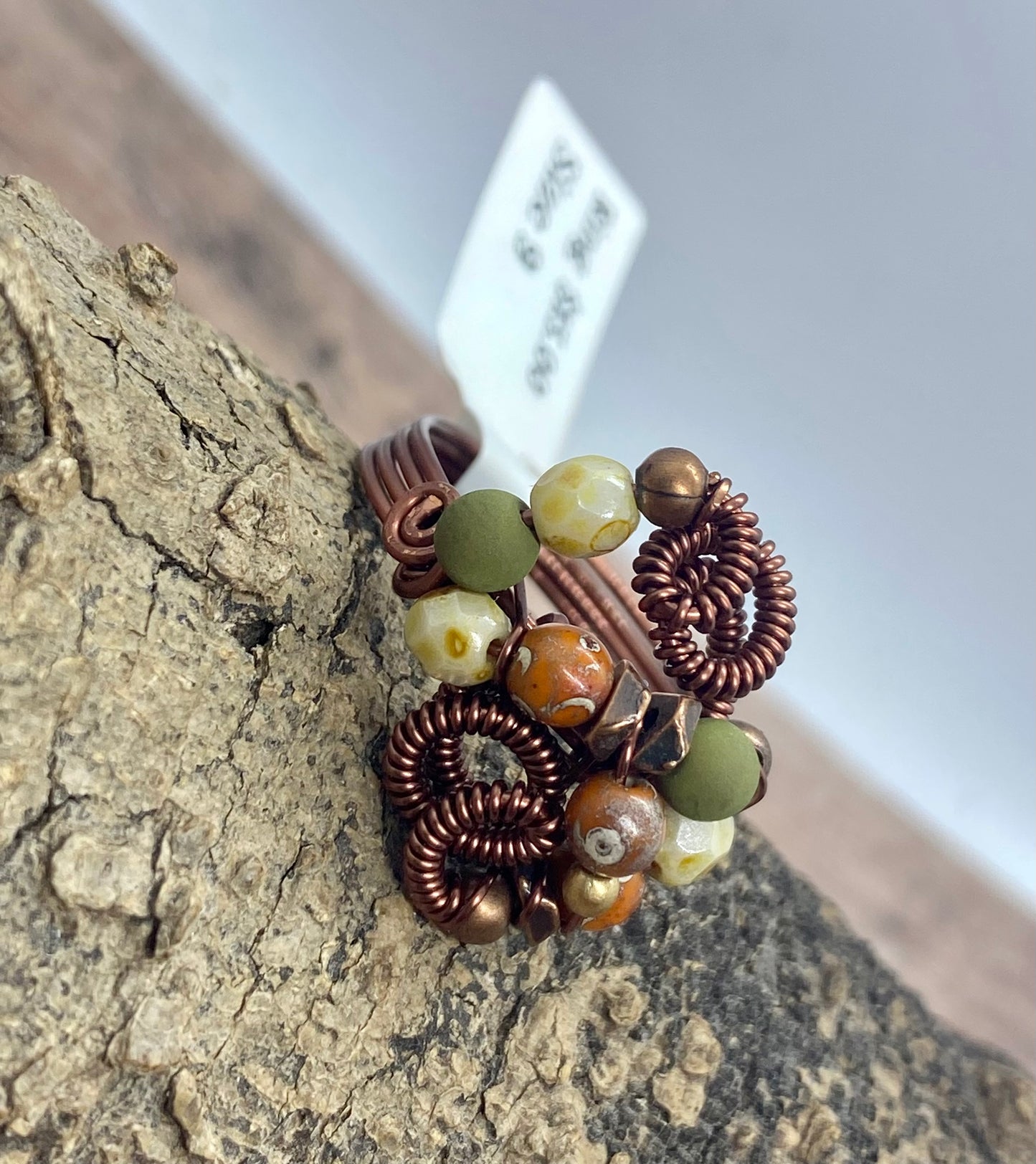 Size 9 handcrafted ring. Item #1123-12