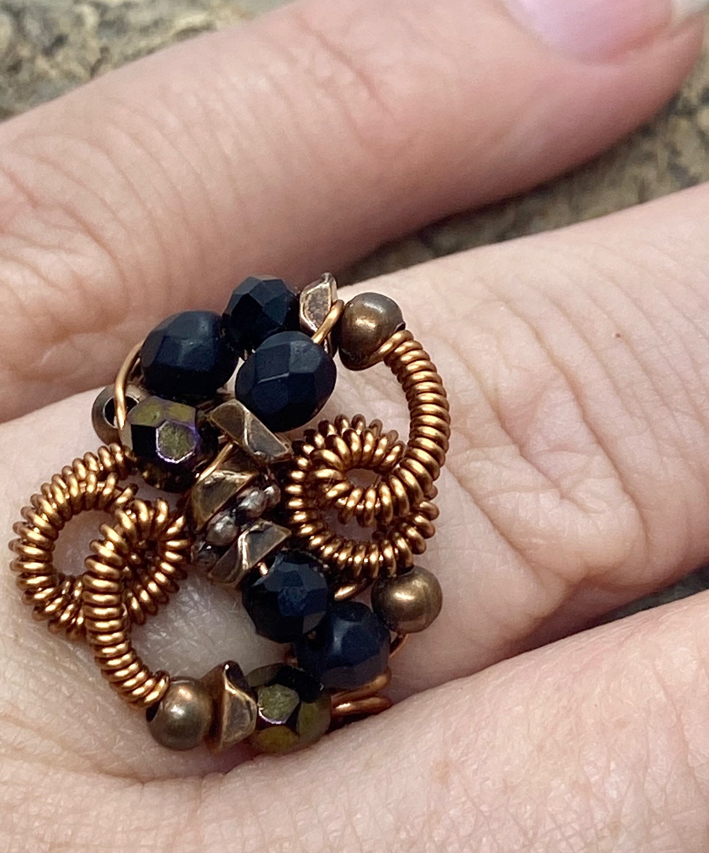 Size 9 handcrafted ring item #1123-10