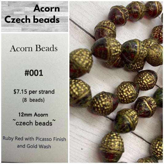 Acorn Beads 10x12mm #001