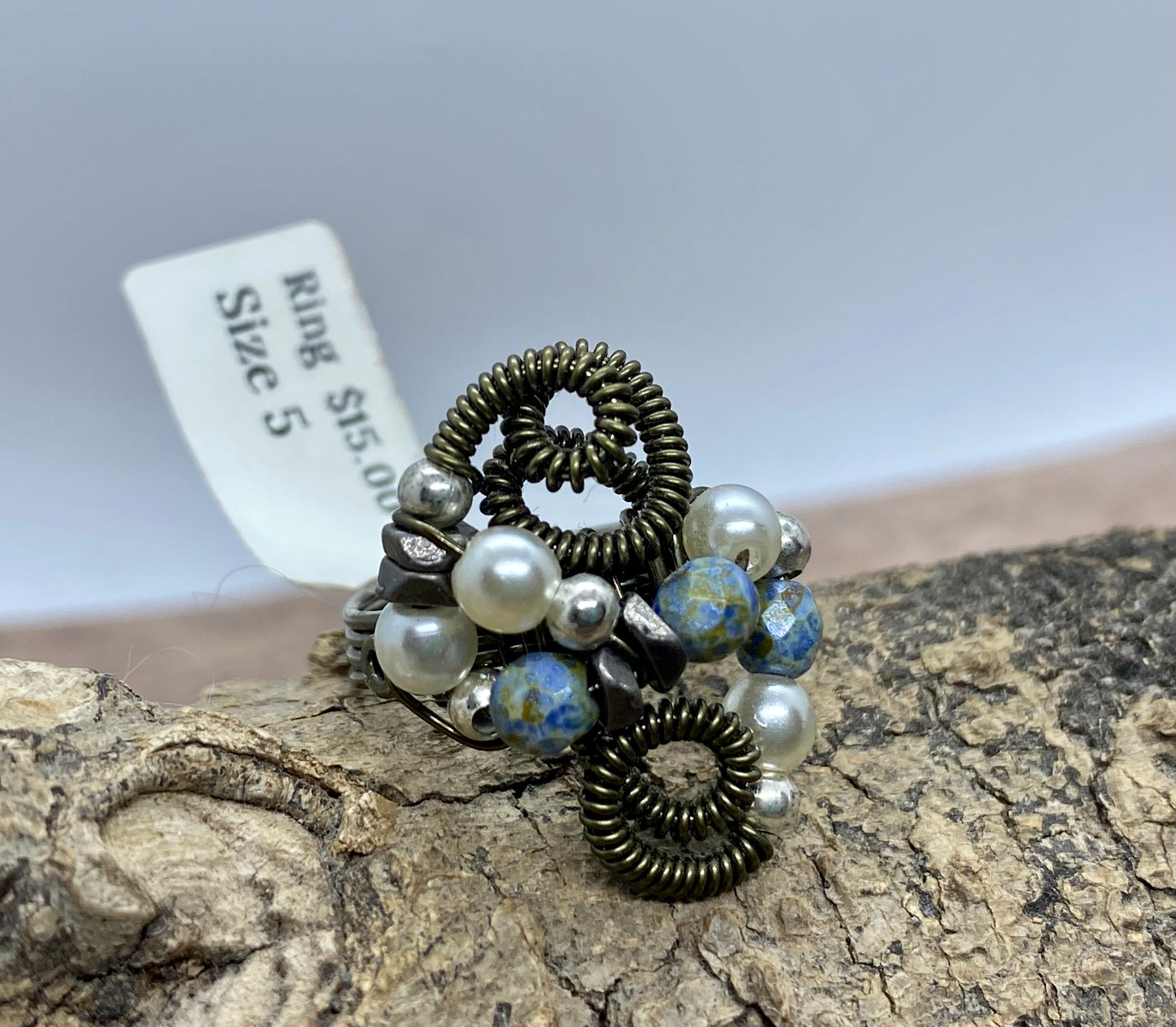 Size 5 handcrafted ring item #1124-07