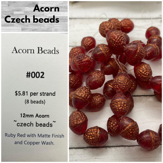 Acorn Beads  10x12mm #002