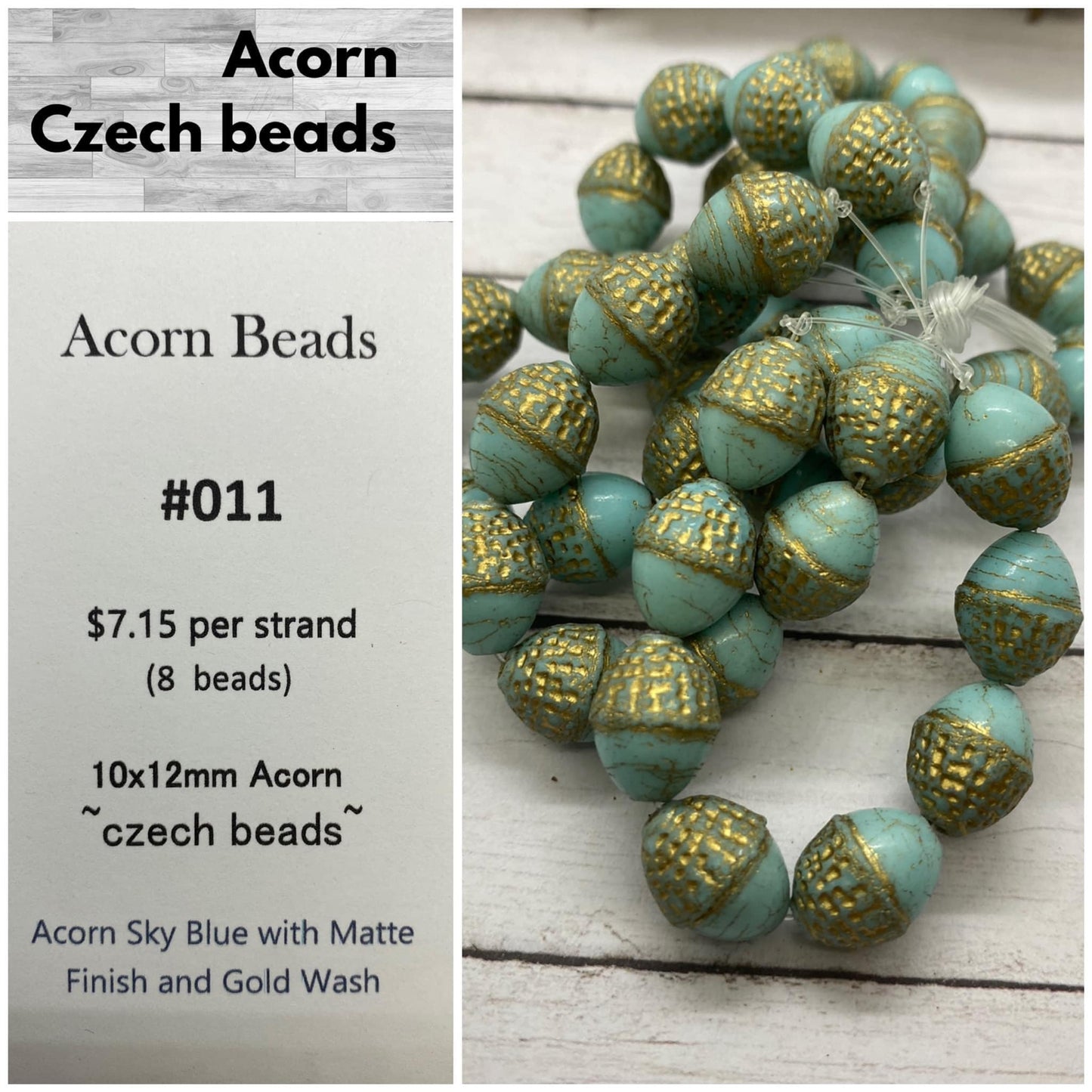 Acorn Beads 10x12mm #011