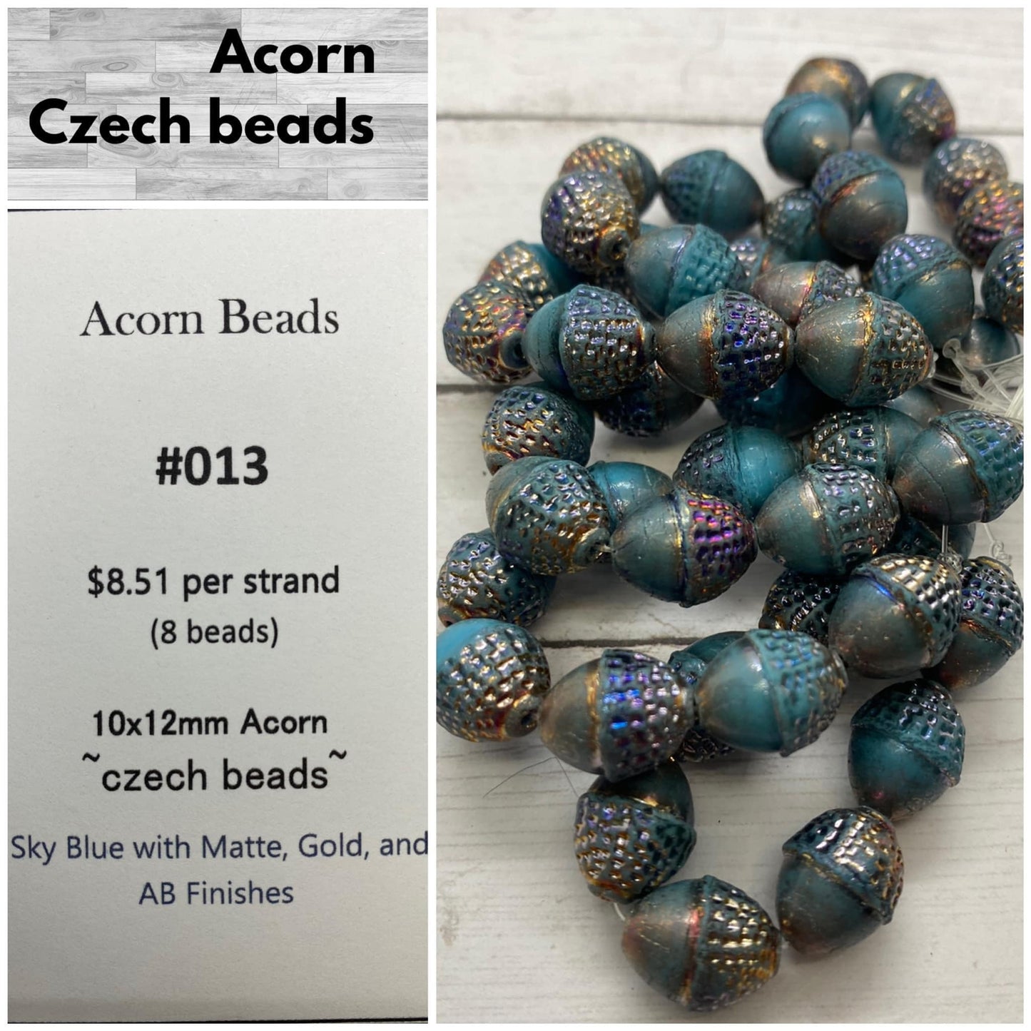 Acorn Beads 10x12mm #013
