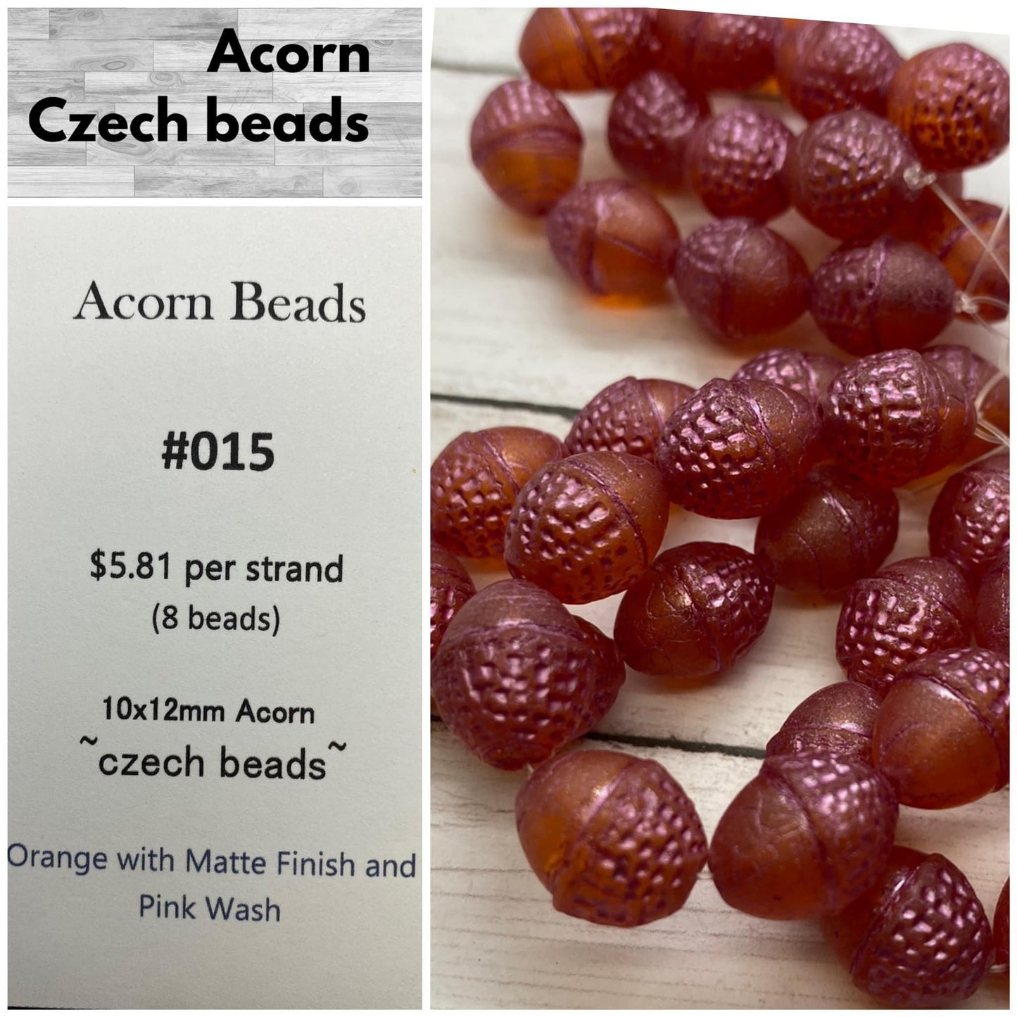 Acorn Beads 10x12mm #015