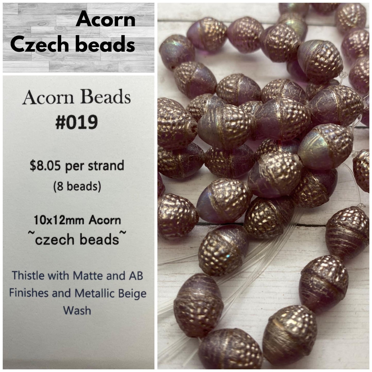 Acorn Beads 10x12mm #019