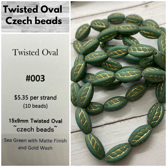 Twisted Oval 15x9mm #003