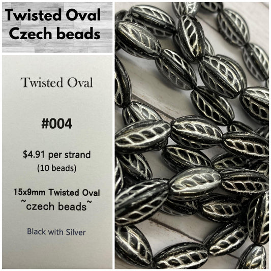 Twisted Oval 15x9mm #004