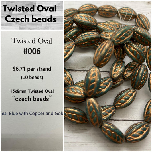 Twisted Oval 15x9mm #006