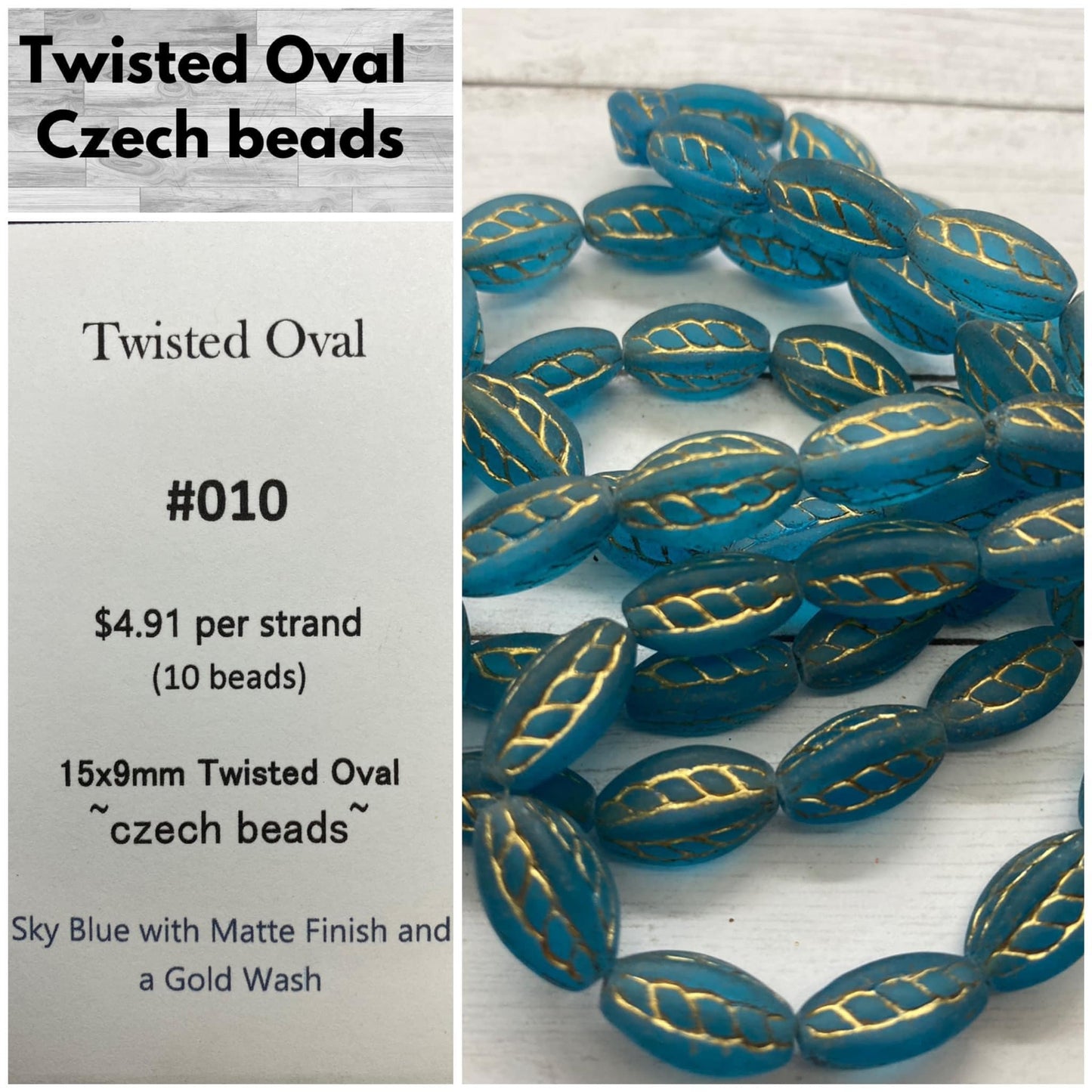 Twisted Oval 15x9mm #010
